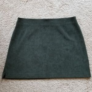 Zara Basic Mini A-Line‎ Olive Green Skirt S…